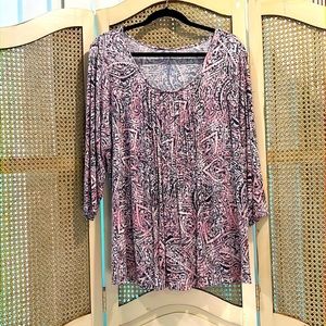 Croft & Barrow Pin-Tucked Plus Tunic